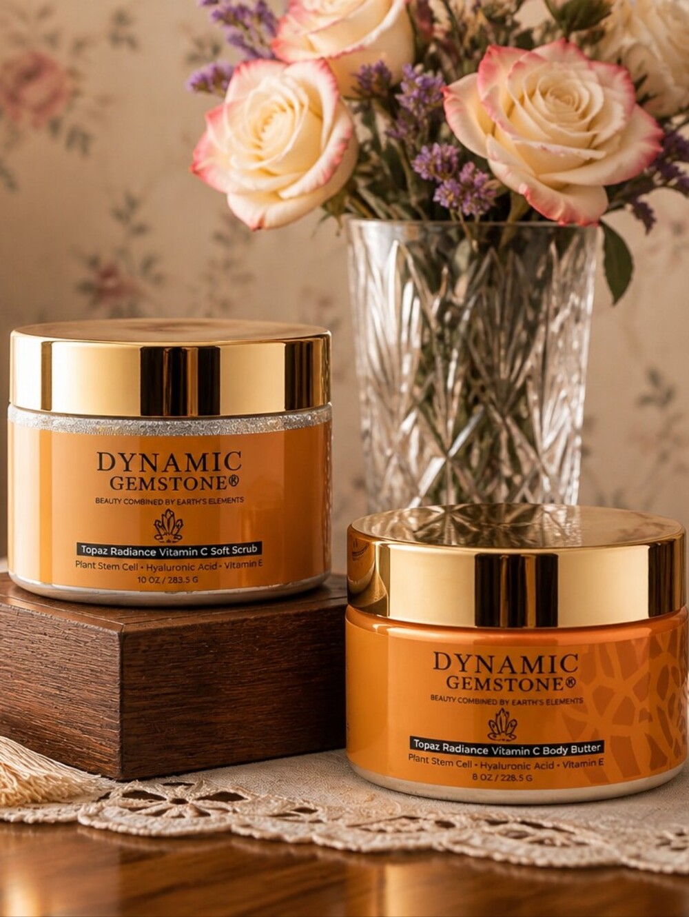 Dynamic Gemstone Topaz Radiance Vitamin C Salt Scrub & Body Butter